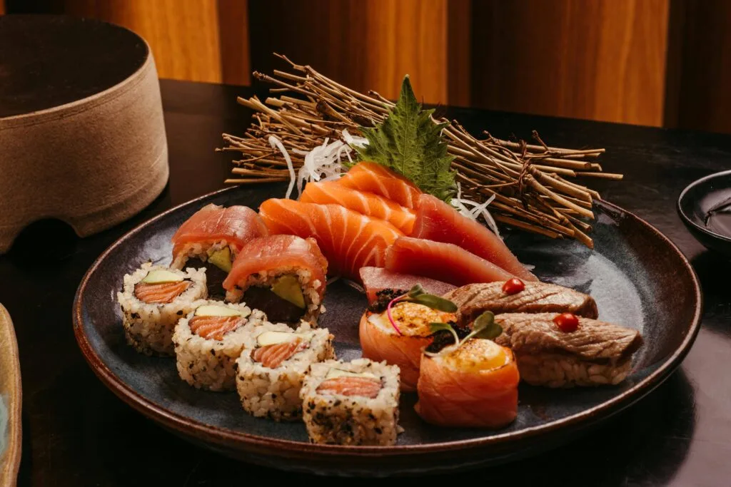 sushi on plate